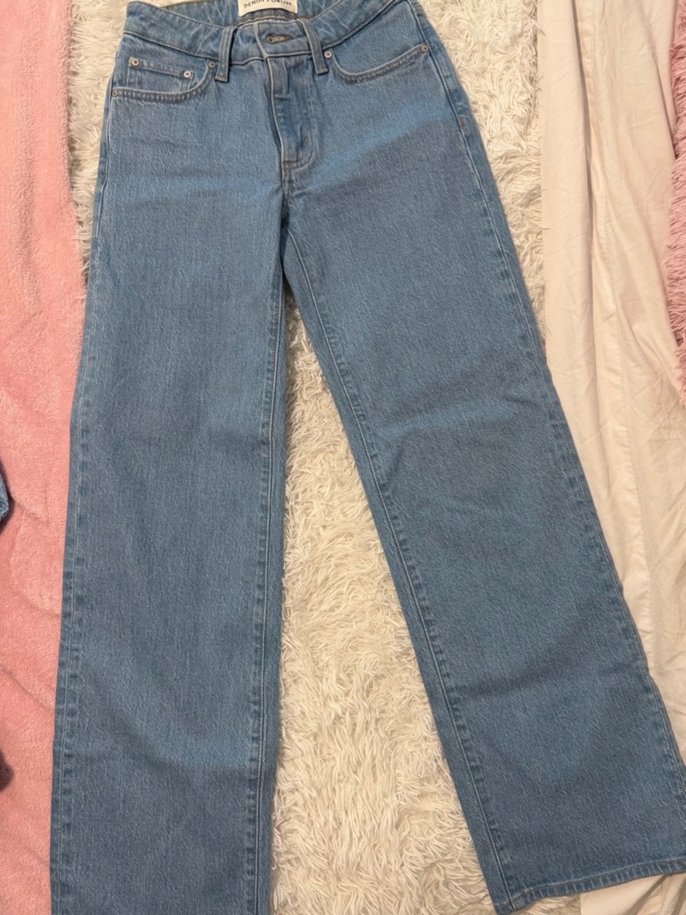 Denim Forum Wide-Leg Jeans in Light Blue